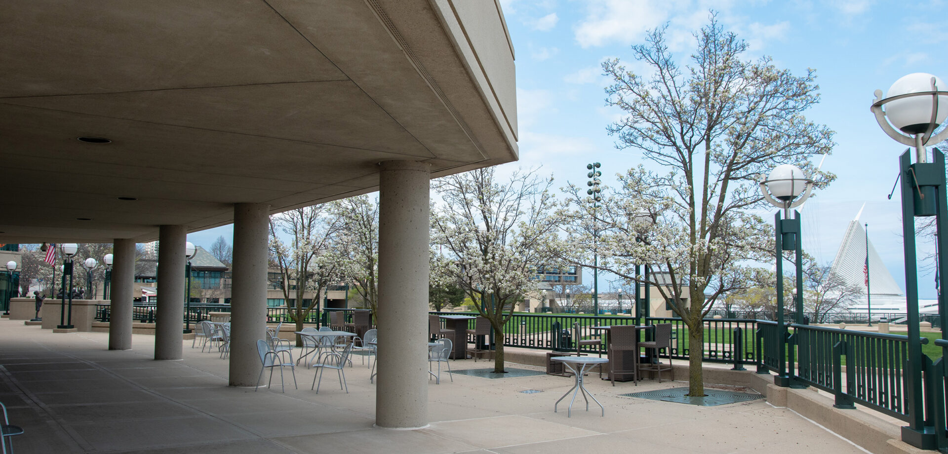 Concrete patio with views of a park at Miller Room